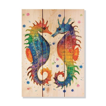 WILE E. WOOD 11 x 15 in. Bartholets Rainbow Seahorses Wood Art DBRS-1115